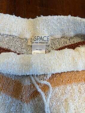 L*Space Sun Seeker Striped Knit Shorts Coastal Cover-Up